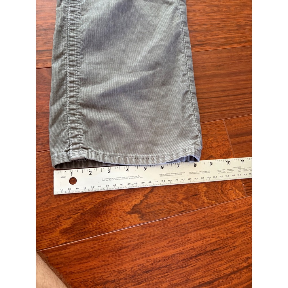True Religion Ricky Corduroy Pants Mens 33 Grey Straight Leg Flap Pocket Buddha - Picture 8 of 8